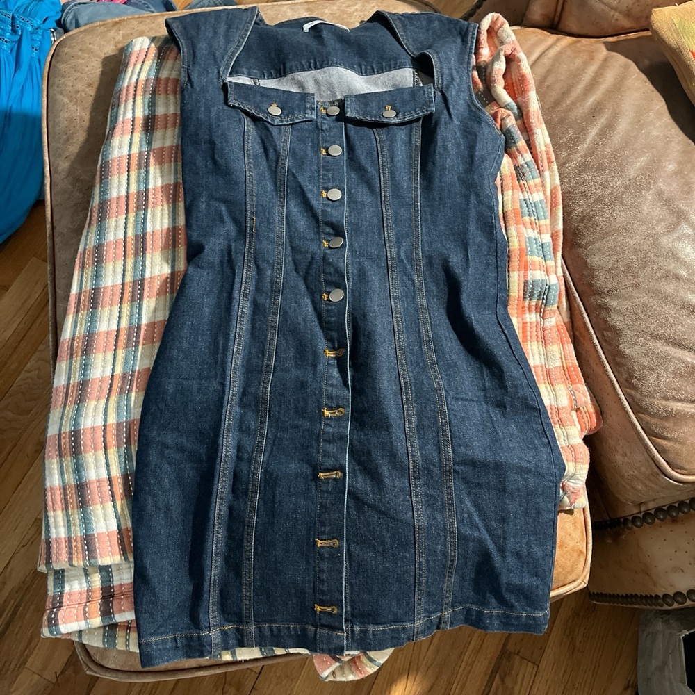 Amanda Uprichard Blue Denim Top